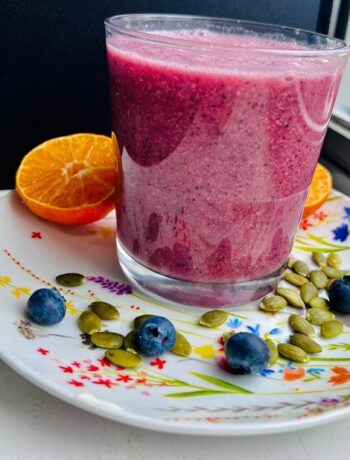 Blueberry Smoothie With Orange Juice