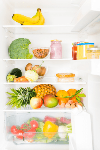 fridge with fruit