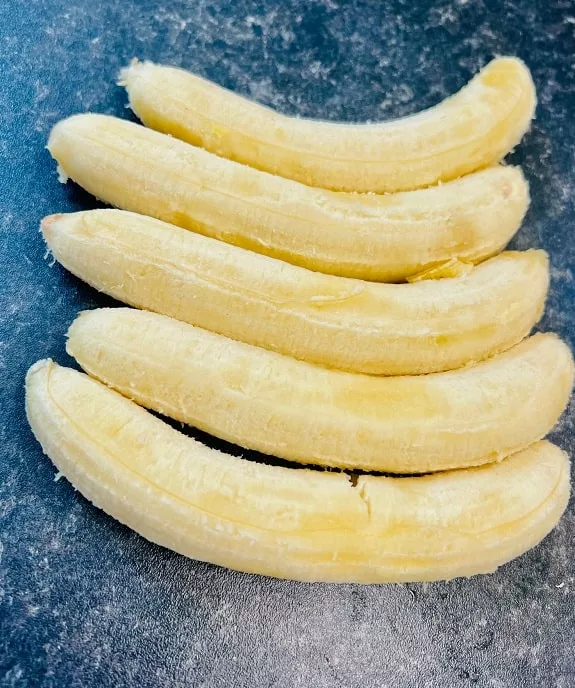 peeled bananas