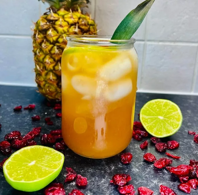 pineapple and cranberry beverage