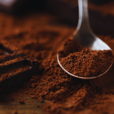 dark chocolate and cacao powder