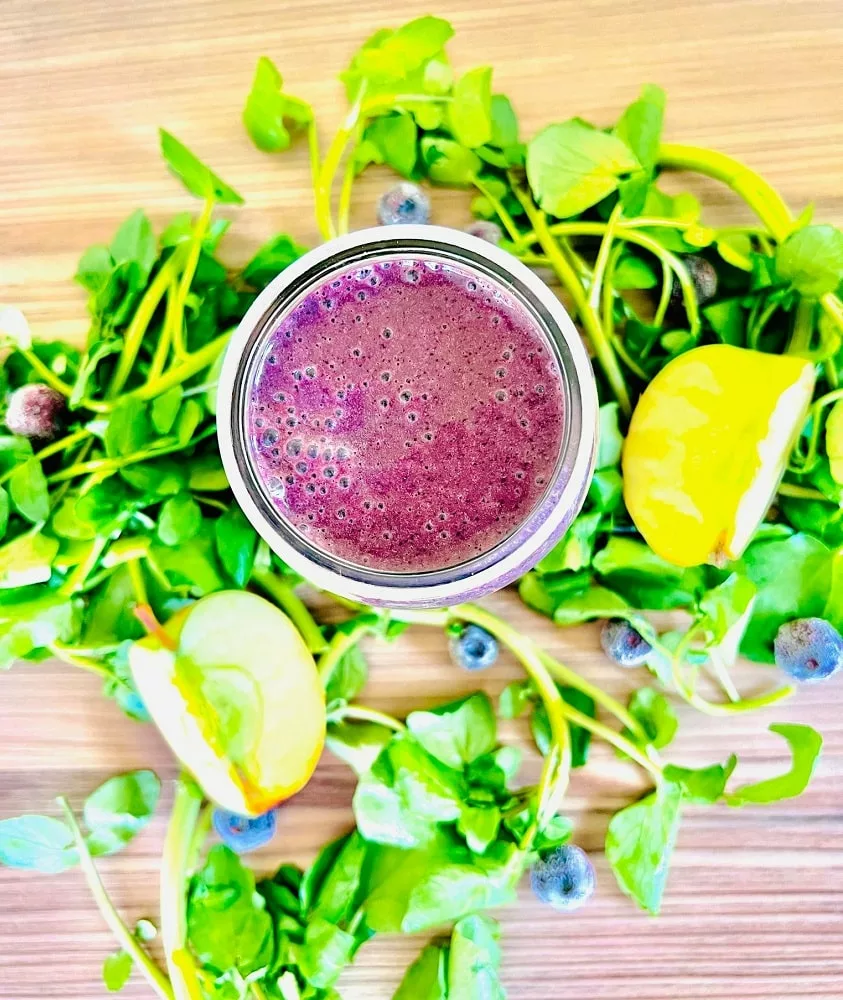 Watercress Blueberry Smoothie