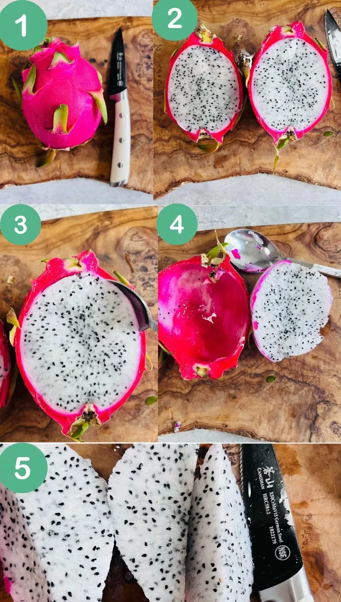 step by step how to prepare dragon fruit