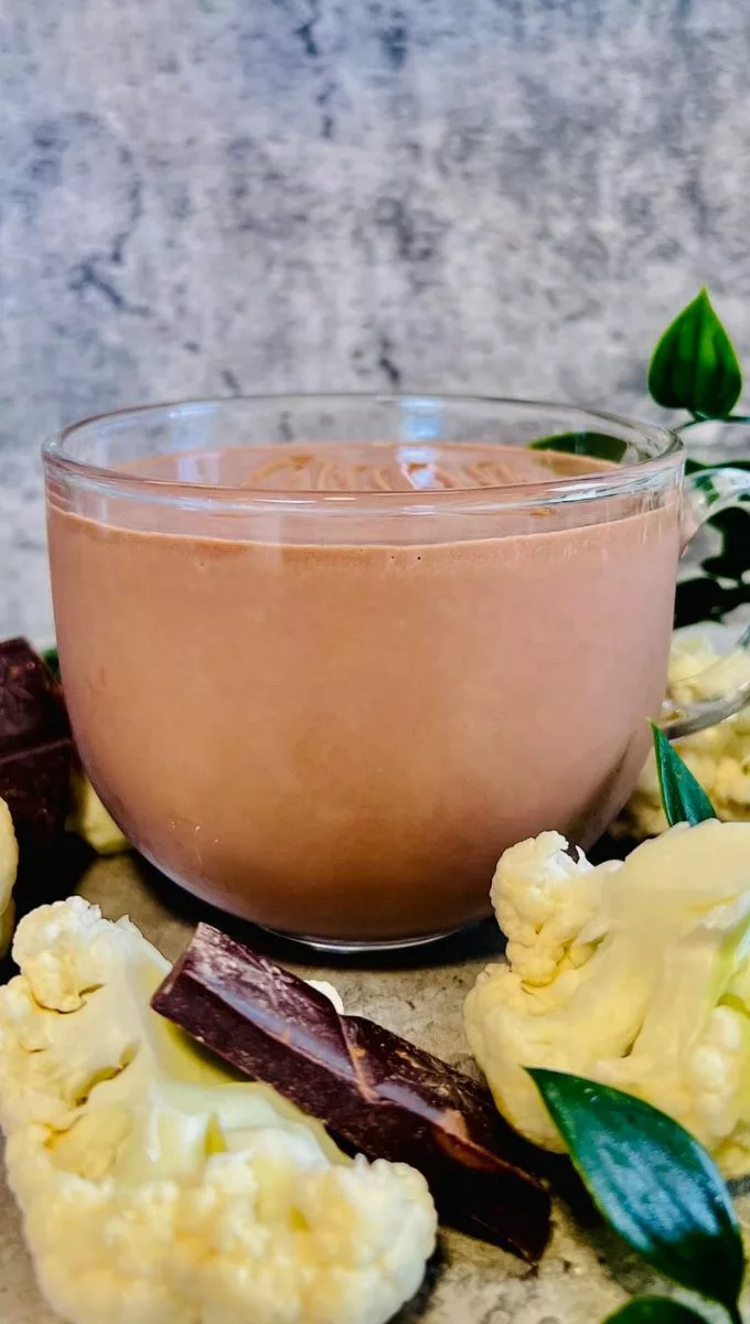 Chocolate Smoothie Served In a Round Glass cup